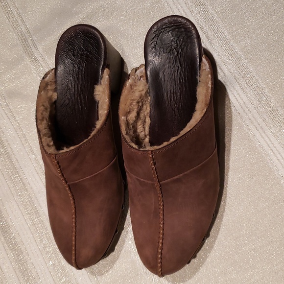 UGG Genuine Shearling Platform Clogs KASSI Women's 10 - Picture 9 of 17